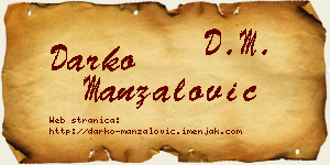 Darko Manzalović vizit kartica